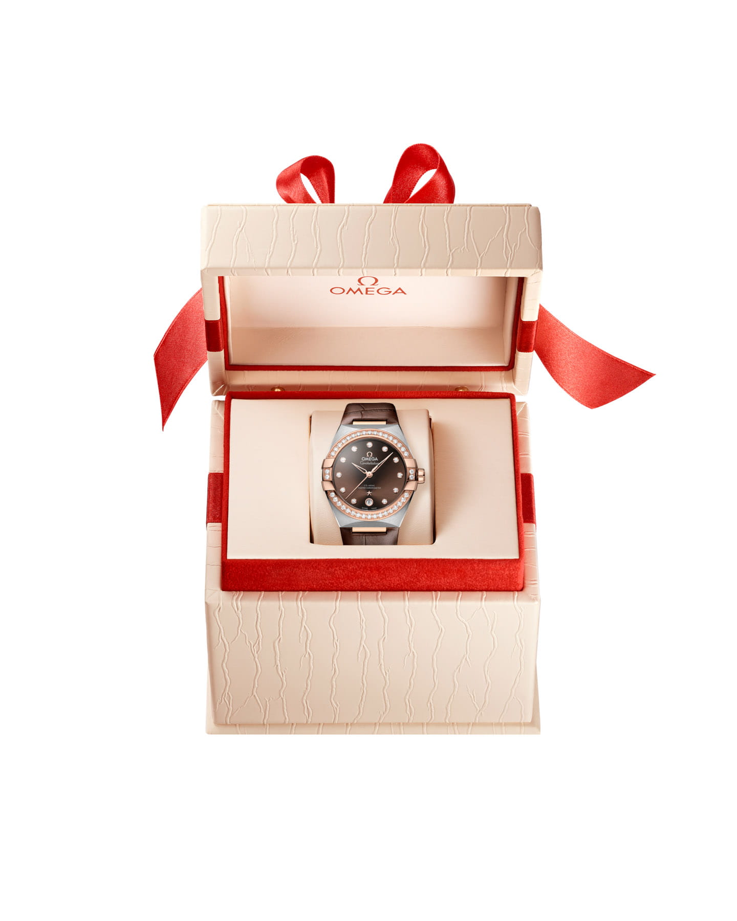 Omega Omega Constellation 131.28.36.20.63.001, constellation швейцария женские часы на браслете кожаный боковой вид