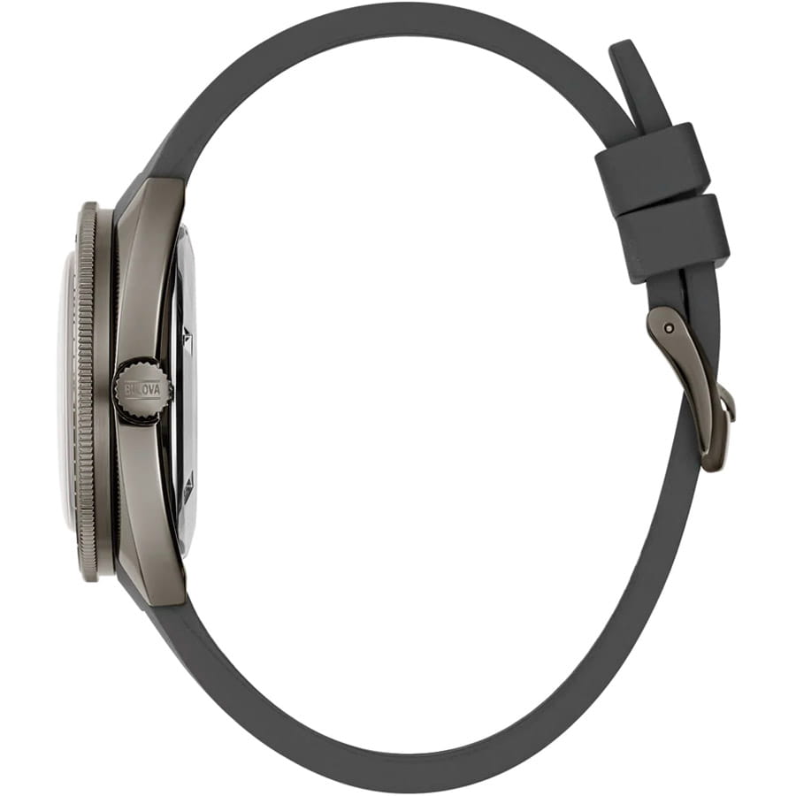 Bulova Bulova Oceanographer 98B407,  сша мужские часы на браслете каучук боковой вид