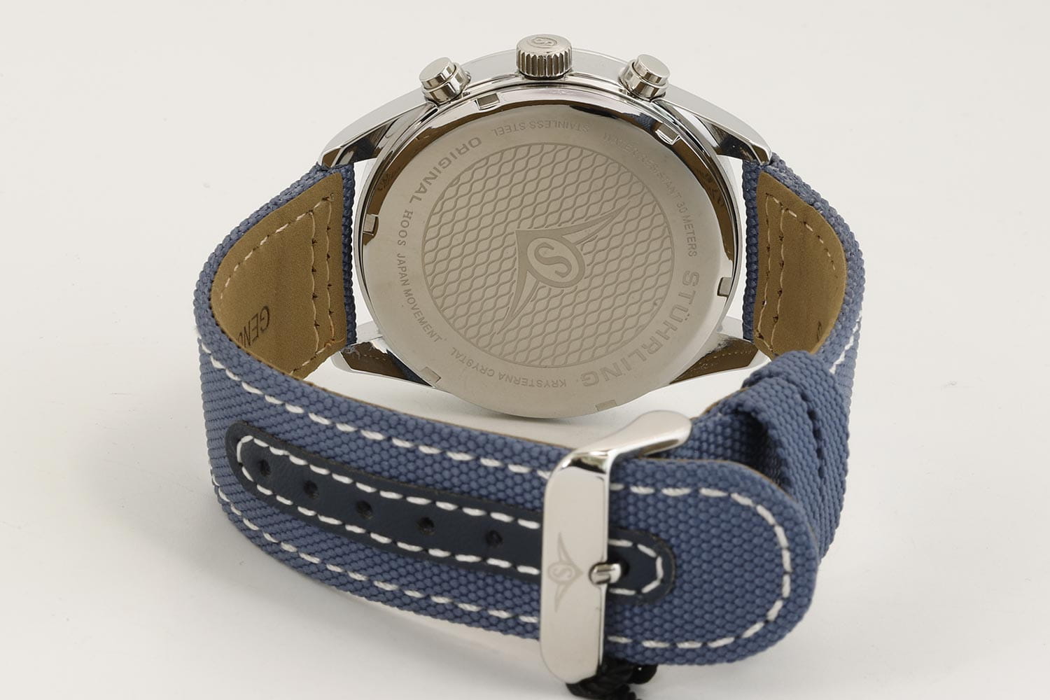 Stuhrling Stuhrling Aviator 4001.4 мужские часы синий циферблат на запястье