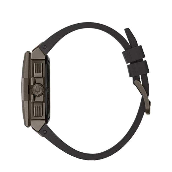 Bulova Bulova Precisionist 98B358,  сша мужские часы на браслете силикон боковой вид