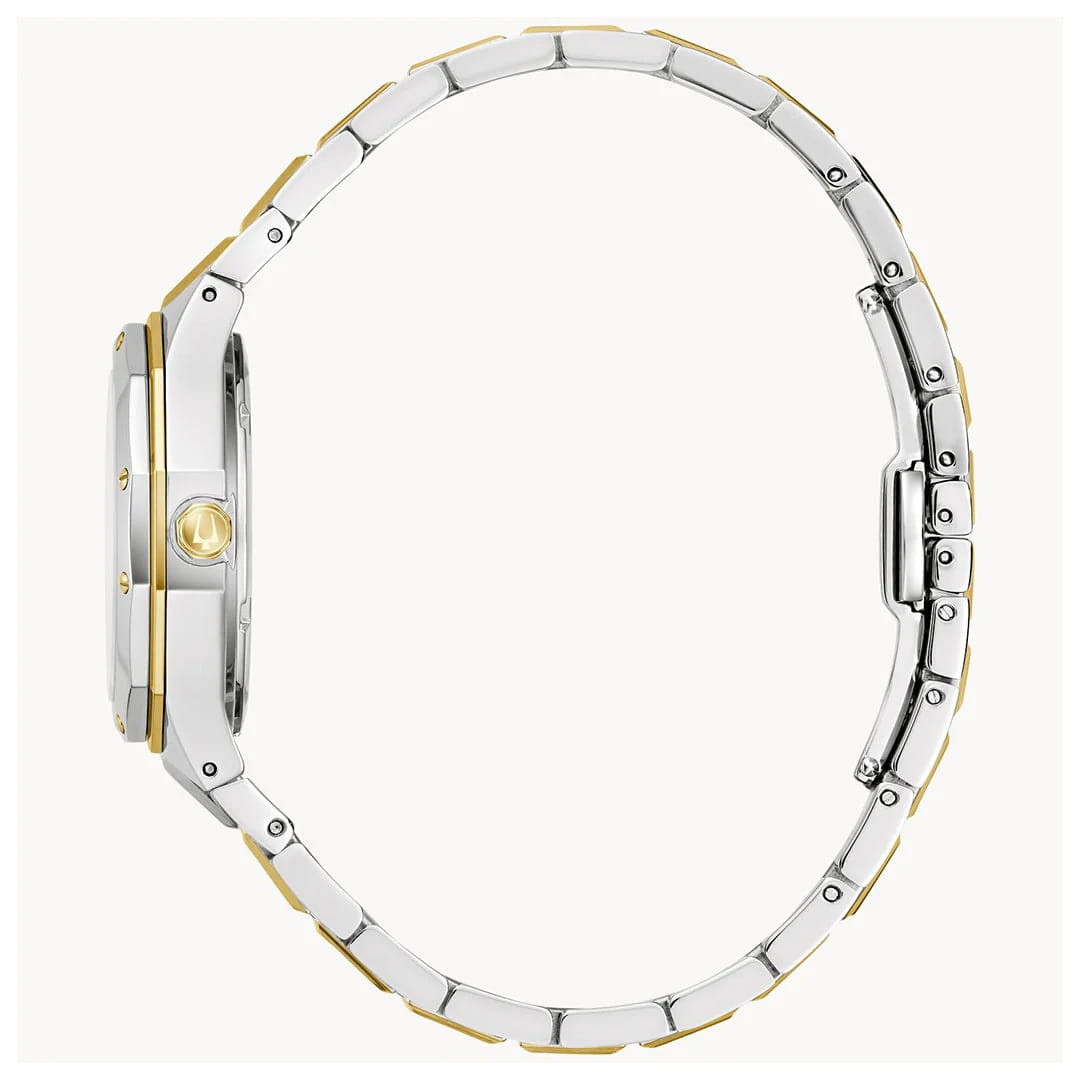 Bulova Bulova Prestige 98P234,  сша женские часы на браслете нержавеющая сталь с pvd-покрытием боковой вид