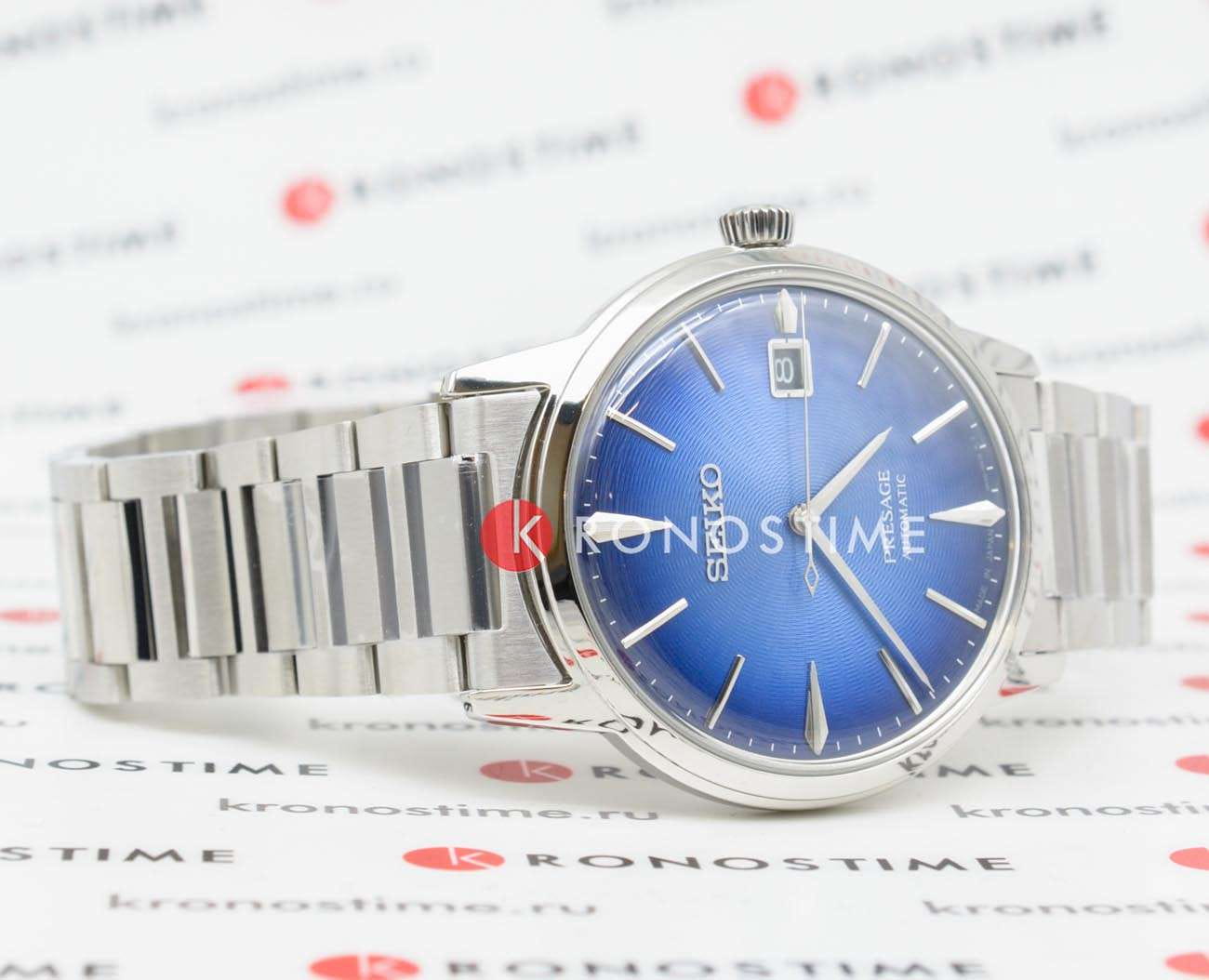 Seiko Seiko Presage SRPJ13J1 мужские часы синий циферблат на запястье