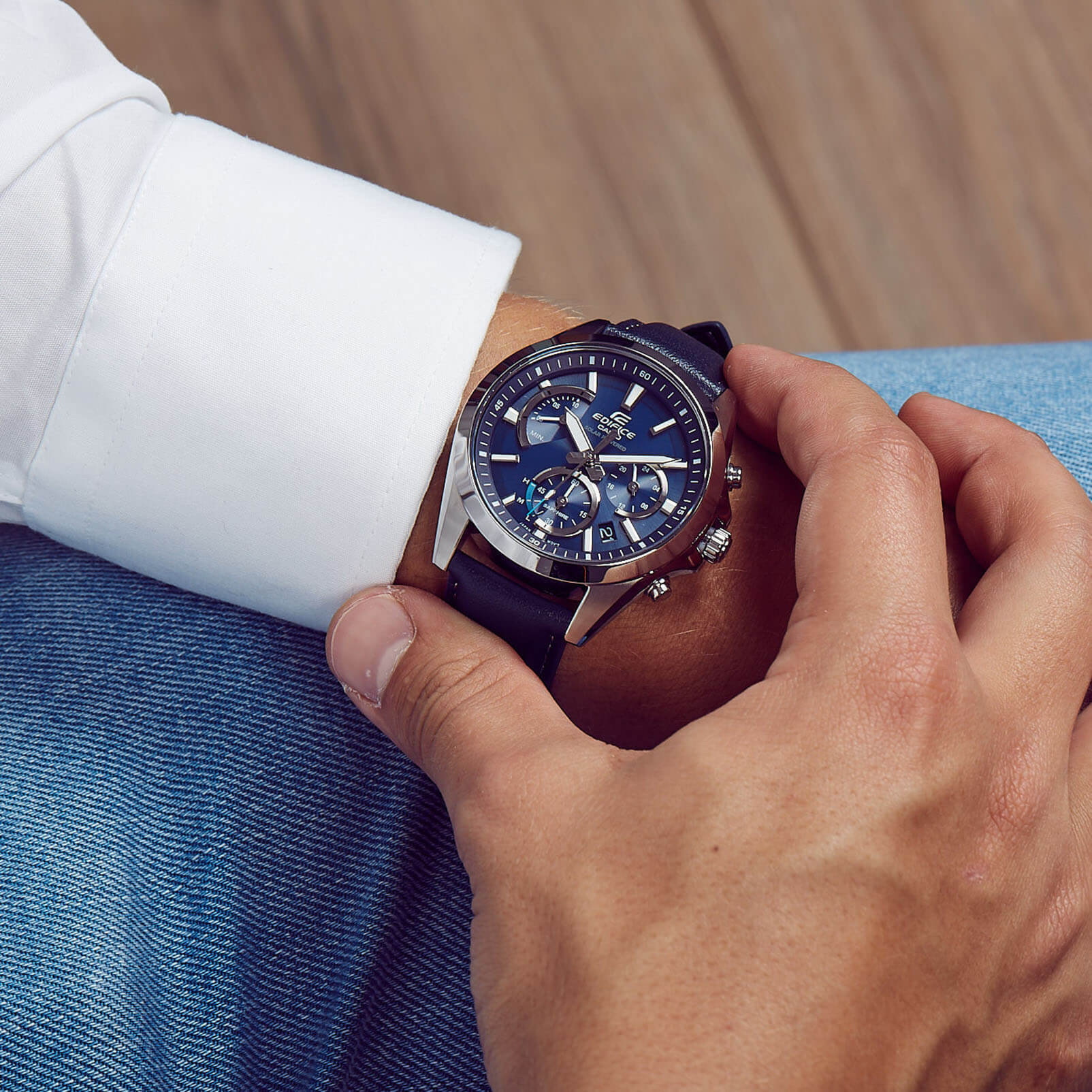 Casio Casio Edifice EFS-S530L-2A япония наручные мужские часы заводная головка с логотипом Casio