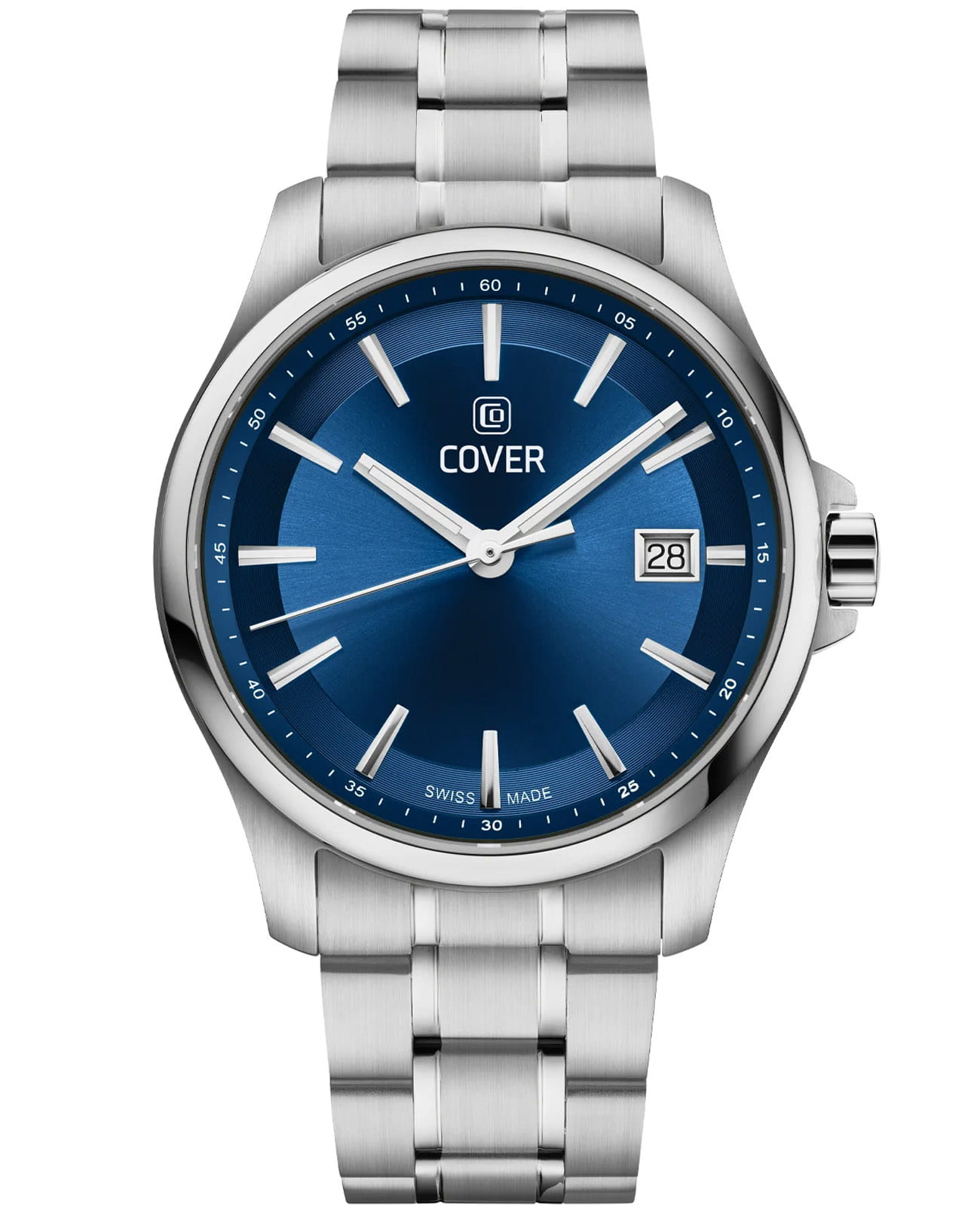 Cover Cover Marville CO214.03  CO214.03 кварцевые мужские часы черный циферблат, браслет нержавеющая сталь — вид спереди