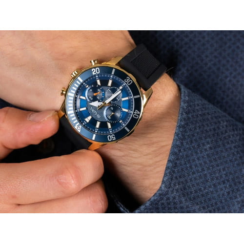 Bulova Bulova Sports 98A244 мужские часы синий циферблат на запястье