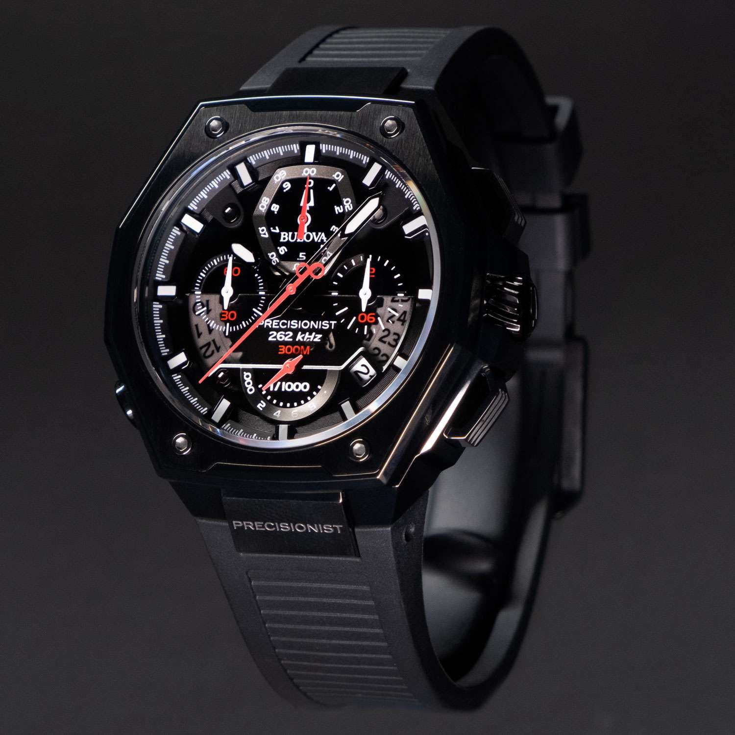 Оригинальные часы Bulova Bulova Precisionist 98B358 кварцевые калибр механизма  общий вид