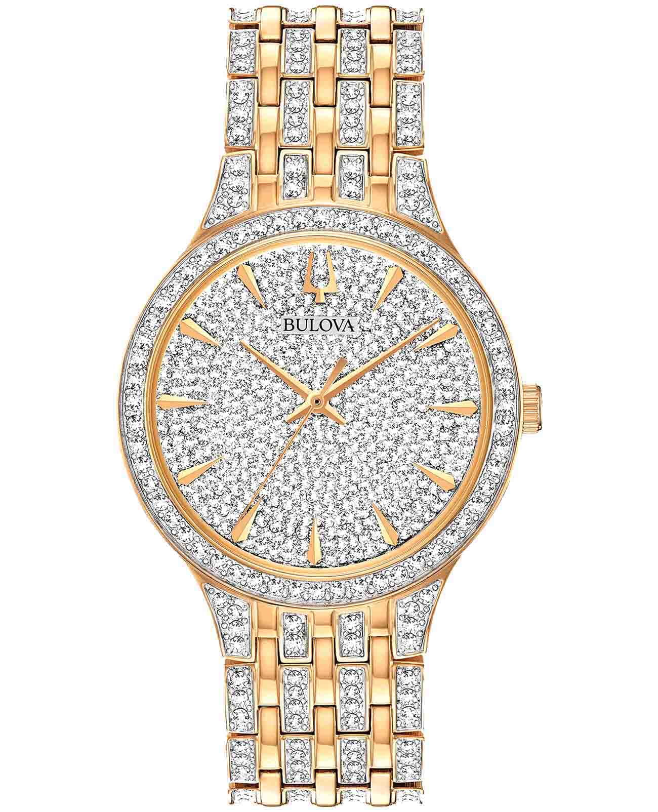 Bulova Bulova Phantom 98A229  98A229 кварцевые мужские часы серебристый циферблат, браслет нержавеющая сталь с ip-покрытием — вид спереди