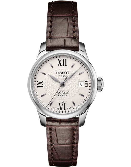 Tissot Tissot Le Locle Automatic Lady T41.1.113.77 Le Locle Automatic T41111377 механические женские часы белый циферблат, браслет кожаный — вид спереди
