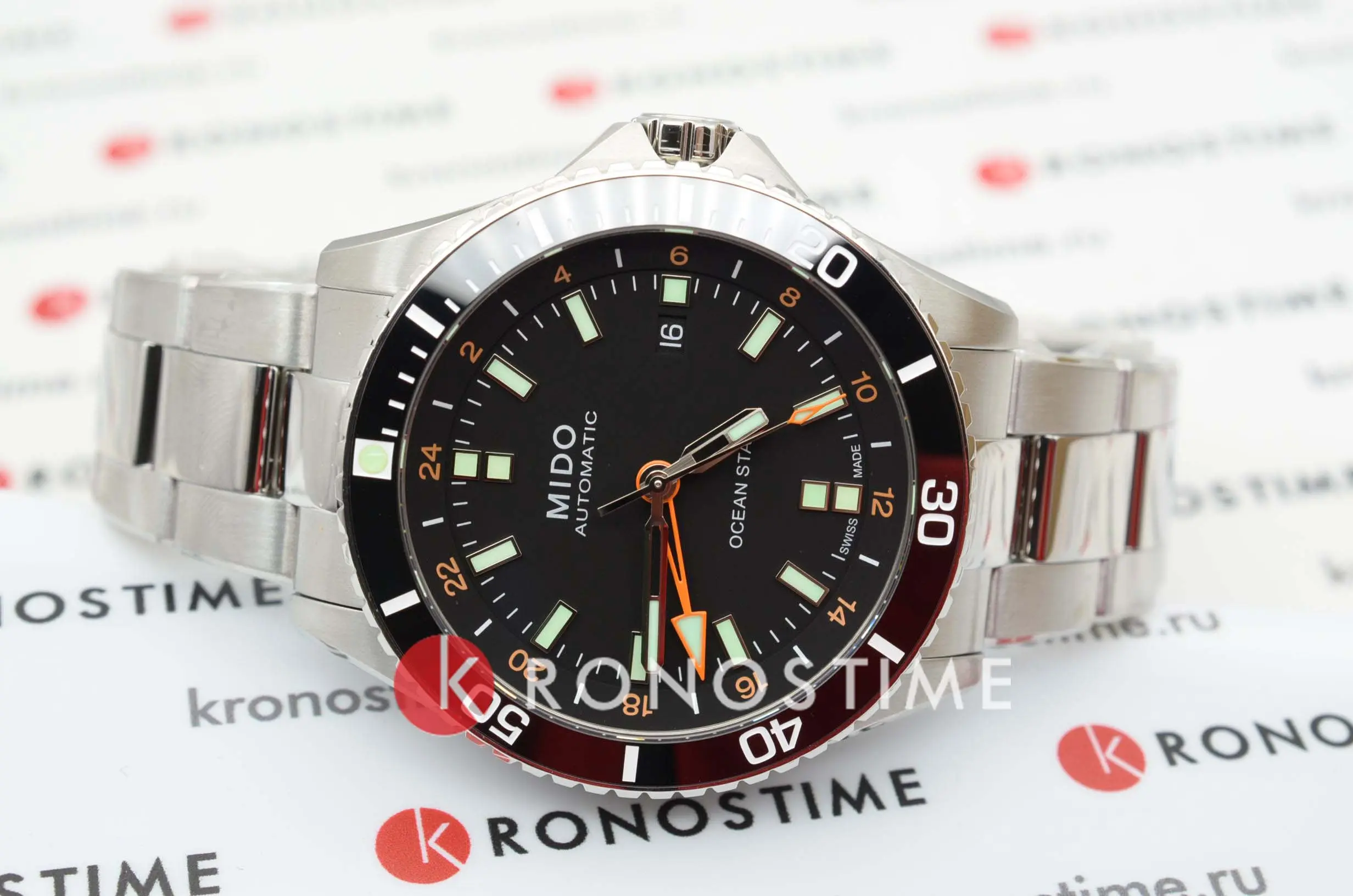 Часы Mido Ocean Star GMT M0266291105101 купить в Казани по цене 184980 RUB:  описание, характеристики