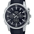 Casio Casio Collection MTP-E505-1A  MTP-E505-1A кварцевые мужские часы  черный циферблат, браслет пластик — вид спереди