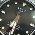 Tissot Tissot Seastar 1000 Powermatic 80 T120.407.11.051.00 механические мужские часы часы, крупный план черный циферблат
