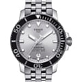 Tissot Tissot Seastar 1000 Powermatic 80 T120.407.11.031.00 Seastar 1000 T1204071103100 механические мужские часы  серебристый циферблат, браслет нержавеющая сталь — вид спереди