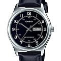Casio Casio Collection MTP-V006L-1B2UDF (MTP-V006L-1B2)  MTP-V006L-1B2 кварцевые мужские часы  черный циферблат, браслет кожаный — вид спереди