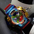 Casio GM-110RB-2A наручные мужские часы застежка крупным планом