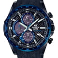 Casio Casio Edifice EQS-900PB-1B EQS EQS-900PB-1BVUEF кварцевые мужские часы  черный циферблат, браслет каучук — вид спереди