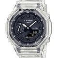 Casio Casio G-Shock GA-2100SKE-7ADR (GA-2100SKE-7A) GA-2100 GA-2100SKE-7A электронные мужские часы  черный циферблат, браслет пластик — вид спереди