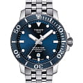 Tissot Tissot Seastar 1000 Powermatic 80 T120.407.11.041.01 Seastar 1000 T1204071104101 механические мужские часы  синий циферблат, браслет нержавеющая сталь — вид спереди