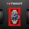 Tissot Tissot Seastar 1000 Powermatic 80 T120.407.11.041.01 механические мужские часы часы, крупный план синий циферблат