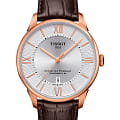 Tissot Tissot Chemin des Tourelles Powermatic 80 T099.407.36.038.00 Chemin des Tourelles T0994073603800 механические мужские часы серебристый циферблат, браслет кожаный — вид спереди