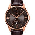 Tissot Tissot Chemin des Tourelles Powermatic 80 T099.407.36.448.00 Chemin des Tourelles T0994073644800 механические мужские часы коричневый циферблат, браслет кожаный — вид спереди