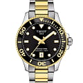 Tissot Tissot Seastar 1000 36mm T120.210.22.051.00 Seastar 1000 T1202102205100 кварцевые мужские часы  черный циферблат, браслет нержавеющая сталь с pvd-покрытием — вид спереди