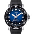 Tissot Tissot Seastar 1000 Powermatic 80 T120.407.17.041.00 Seastar 1000 T1204071704100 механические мужские часы  синий циферблат, браслет каучук — вид спереди