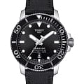 Tissot Tissot Seastar 1000 Powermatic 80 T120.407.17.051.00 Seastar 1000 T1204071705100 механические мужские часы  черный циферблат, браслет тканевый — вид спереди