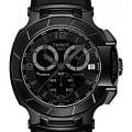 Tissot Tissot T-Sport T-Race Quartz Chronograph T048.417.37.057.00 T Race T0484173705700 кварцевые мужские часы  черный циферблат, браслет карбон + полимер — вид спереди