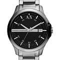 Armani Exchange Armani Exchange Hampton AX2103  AX2103 кварцевые мужские часы  черный циферблат, браслет нержавеющая сталь — вид спереди