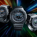 Casio Casio G-Shock GA-2100-1A2DR (GA-2100-1A2) электронные мужские часы часы, крупный план черный циферблат