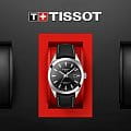 Tissot Tissot Gentleman Powermatic 80 Silicium T127.407.16.051.00 механические мужские часы часы крупный план черный циферблата