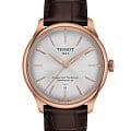 Tissot Tissot Chemin des Tourelles Powermatic 80 T139.807.36.031.00 Chemin des Tourelles T1398073603100 механические мужские часы  серебристый циферблат, браслет кожаный — вид спереди