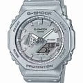 Casio Casio G-Shock GA-2100FF-8ADR (GA-2100FF-8AER) GA-2100 GA-2100FF-8AER электронные мужские часы  серебристый циферблат, браслет пластик — вид спереди
