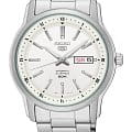 Seiko Seiko 5 Regular SNKP09K1S  SNKP09K1S механические мужские часы  белый циферблат, браслет нержавеющая сталь — вид спереди